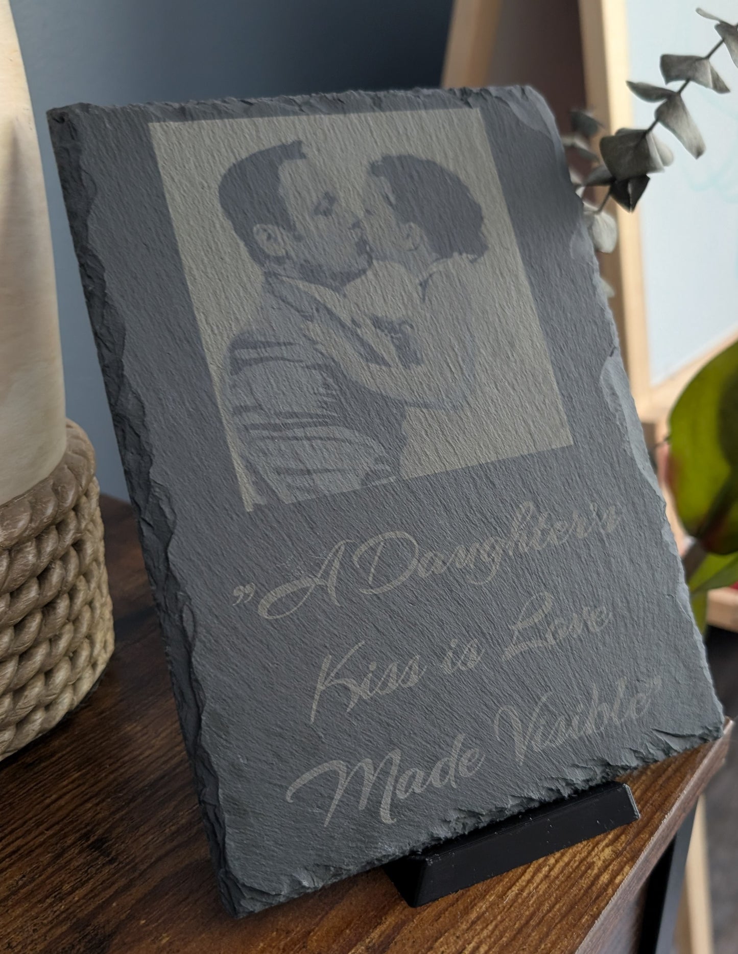 Custom Engraved 6x8 Slate with Stand